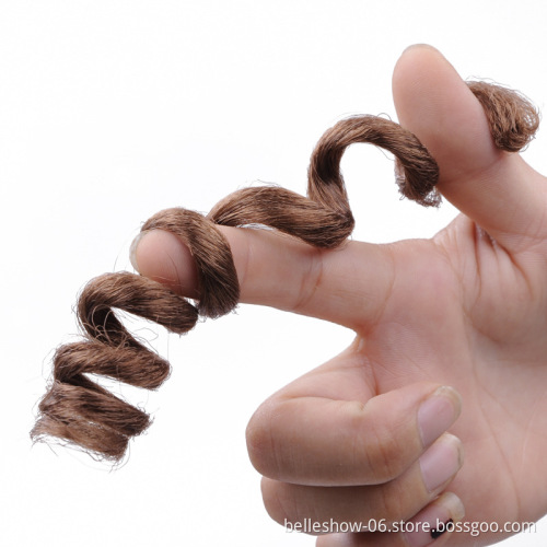 Hot sell wholesale cheap saniny curl crochet hair Wig Lady Curl Wand curl 10inch screw roll